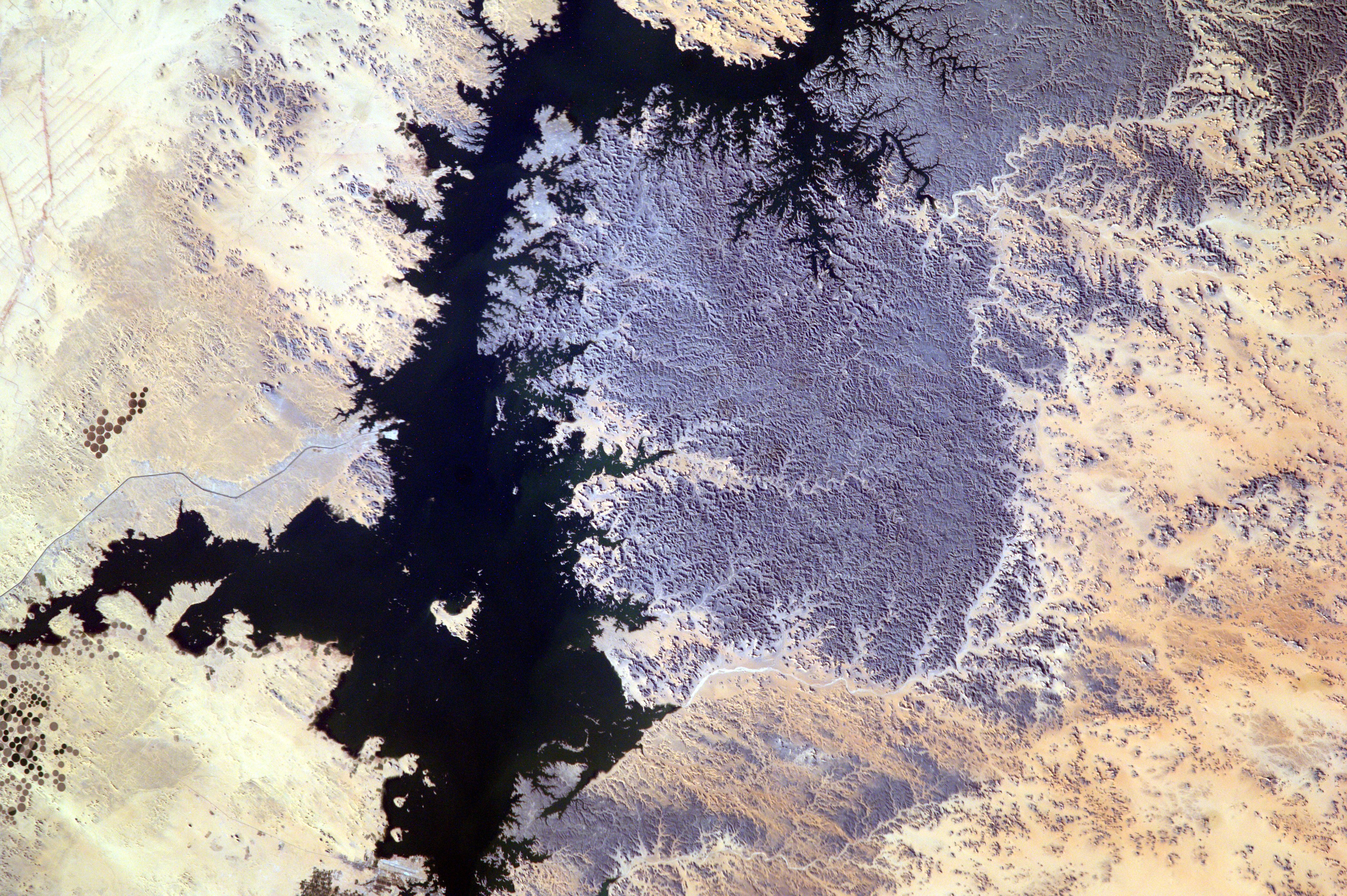 Nile River, close to the Abu Simbel temples captured by EarthKAM