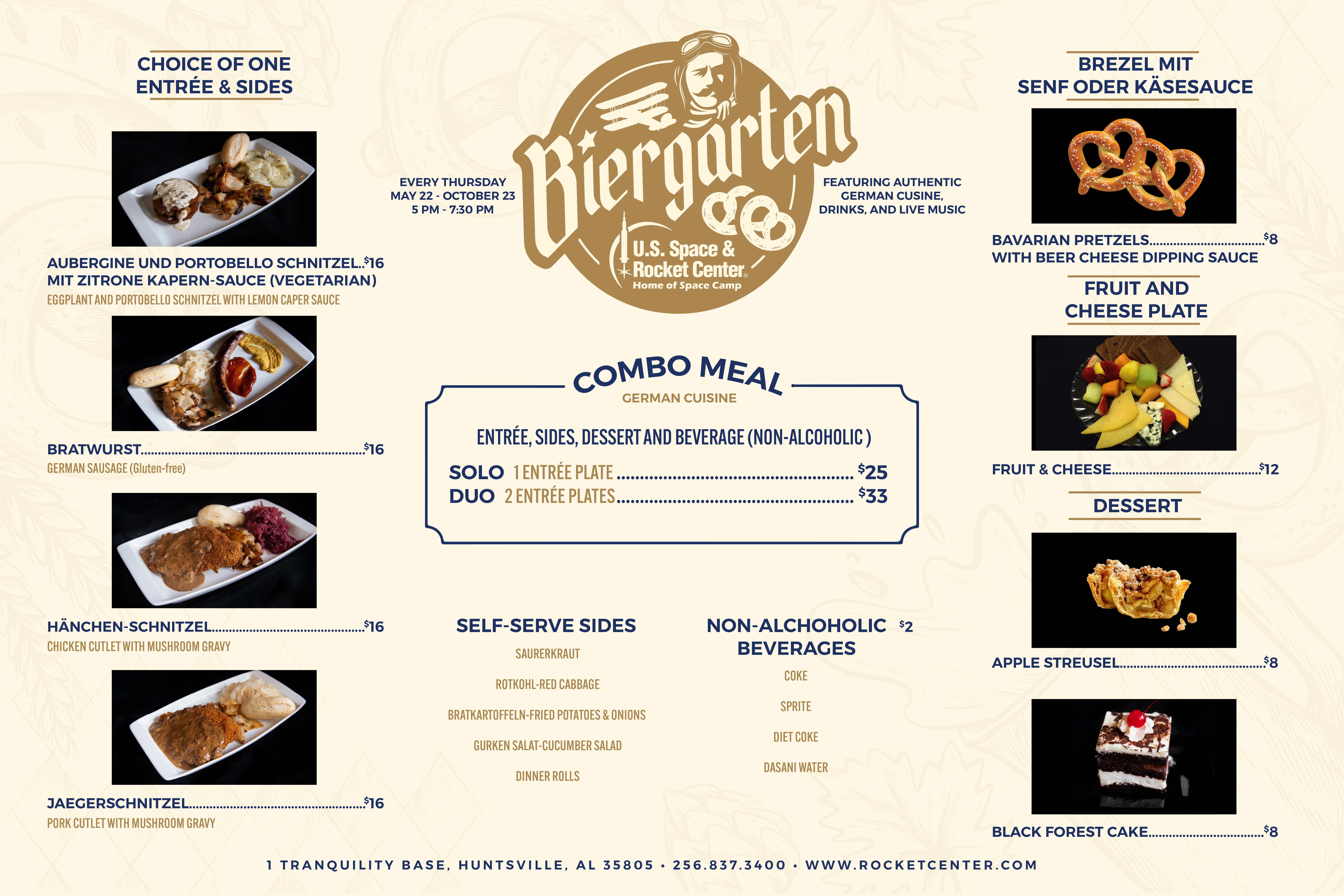 Biergarten Menu