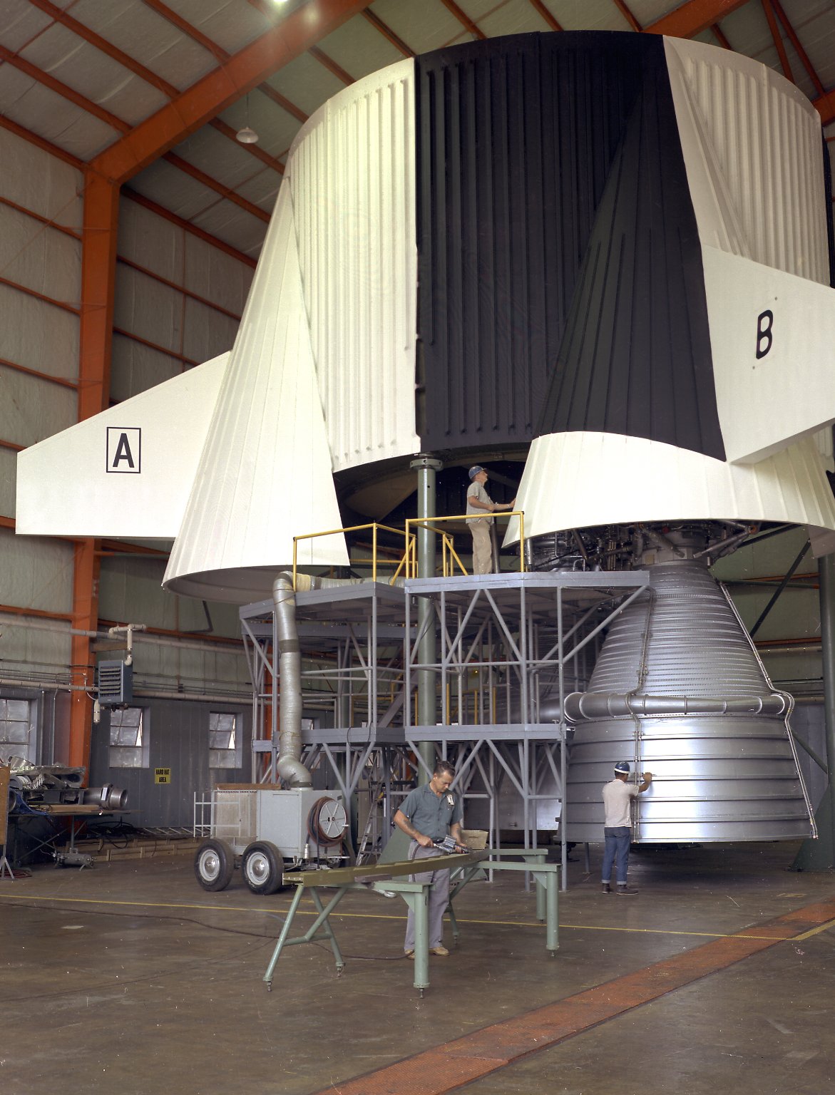 This Saturn V was built as a dynamic test article to see how it would respond to the intense shaking and vibrations of an actual launch.