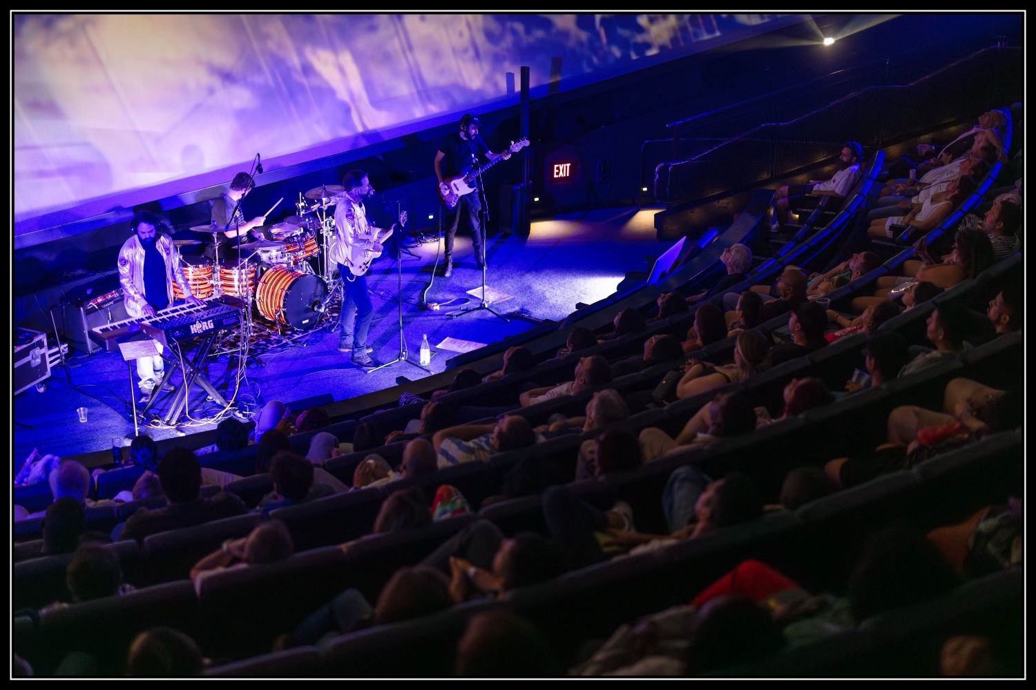 Skyview Band performing in a planetarium.