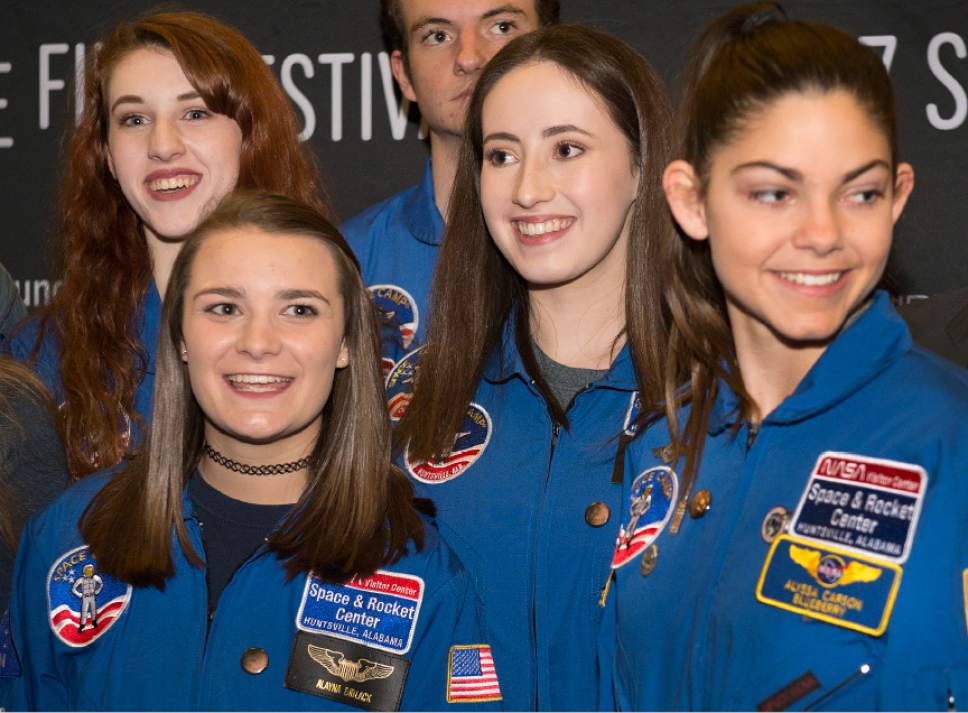(Leah Hogsten | The Salt Lake Tribune) The 2017 Sundance Film Festival opened in Salt Lake City, with a galaxy of stars for the documentary ìThe Mars Generation,î the first time a children's film has been featured. l-r Actors Marisa Dimperio, Alaina Bidlack, Zoe McElroy and Alyssa Carson of ìThe Mars Generationî a film about teens who aspire to be astronauts talk about going to Mars ó a goal that may be closer than many people think ó in director Michael Barnettís documentary.