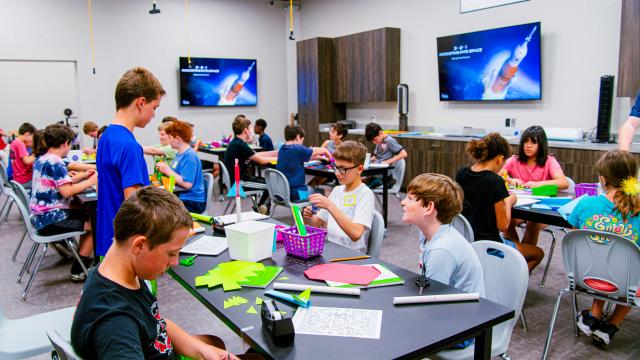 group of students enjoying Space Works