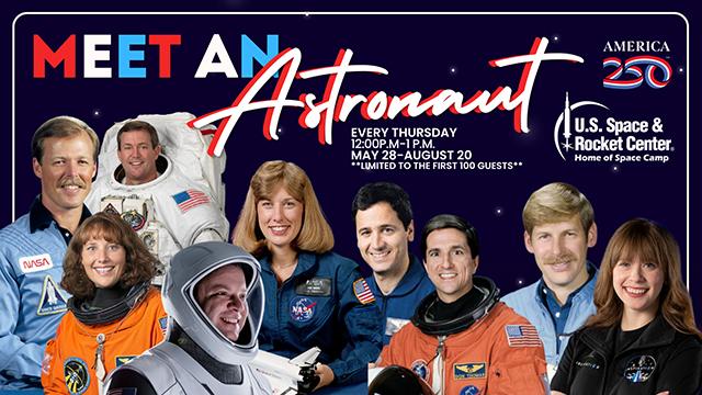 first 100 guest get the chance to meet an astronaut on Thursdays